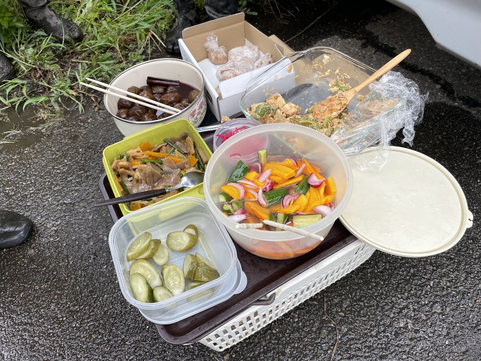 ヌマーランド 稲刈り作業後の昼食
