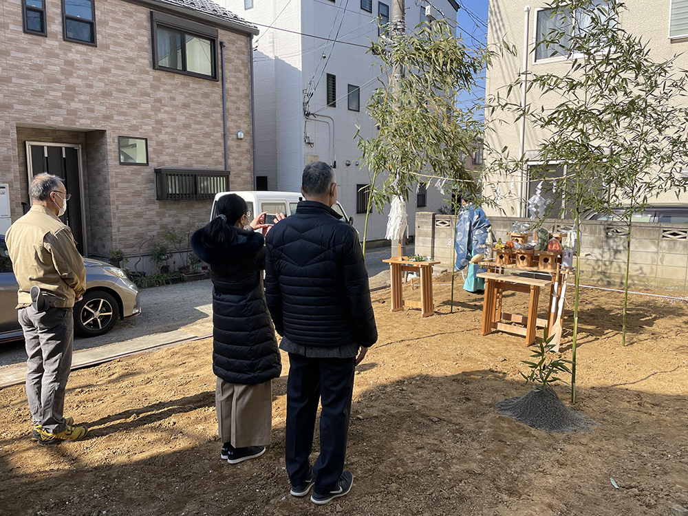 白幡の家 さいたま市 自然素材の新築事例 地鎮祭