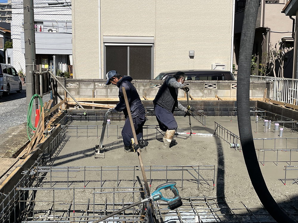 白幡の家 さいたま市 自然素材の新築事例 基礎コンクリート