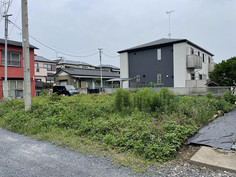 本郷町の家 さいたま市 新築事例 現況確認・草刈り・地盤調査