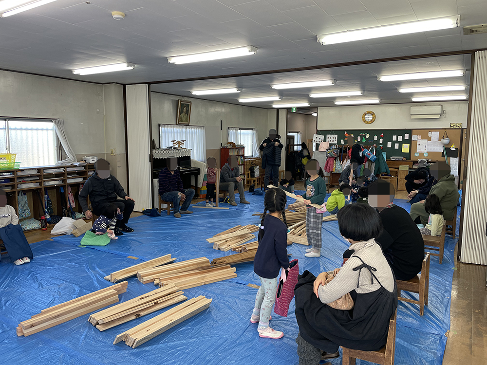 愛仕幼稚園 木工教室のお手伝い