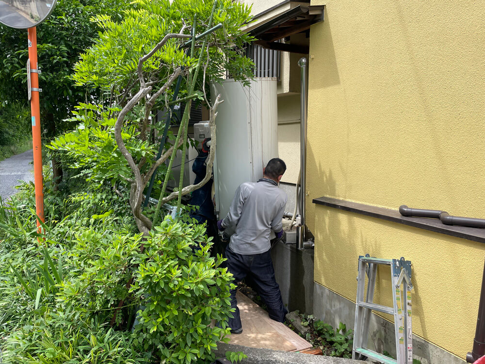 奈良町の家 さいたま市  ガス給湯器リフォーム事例