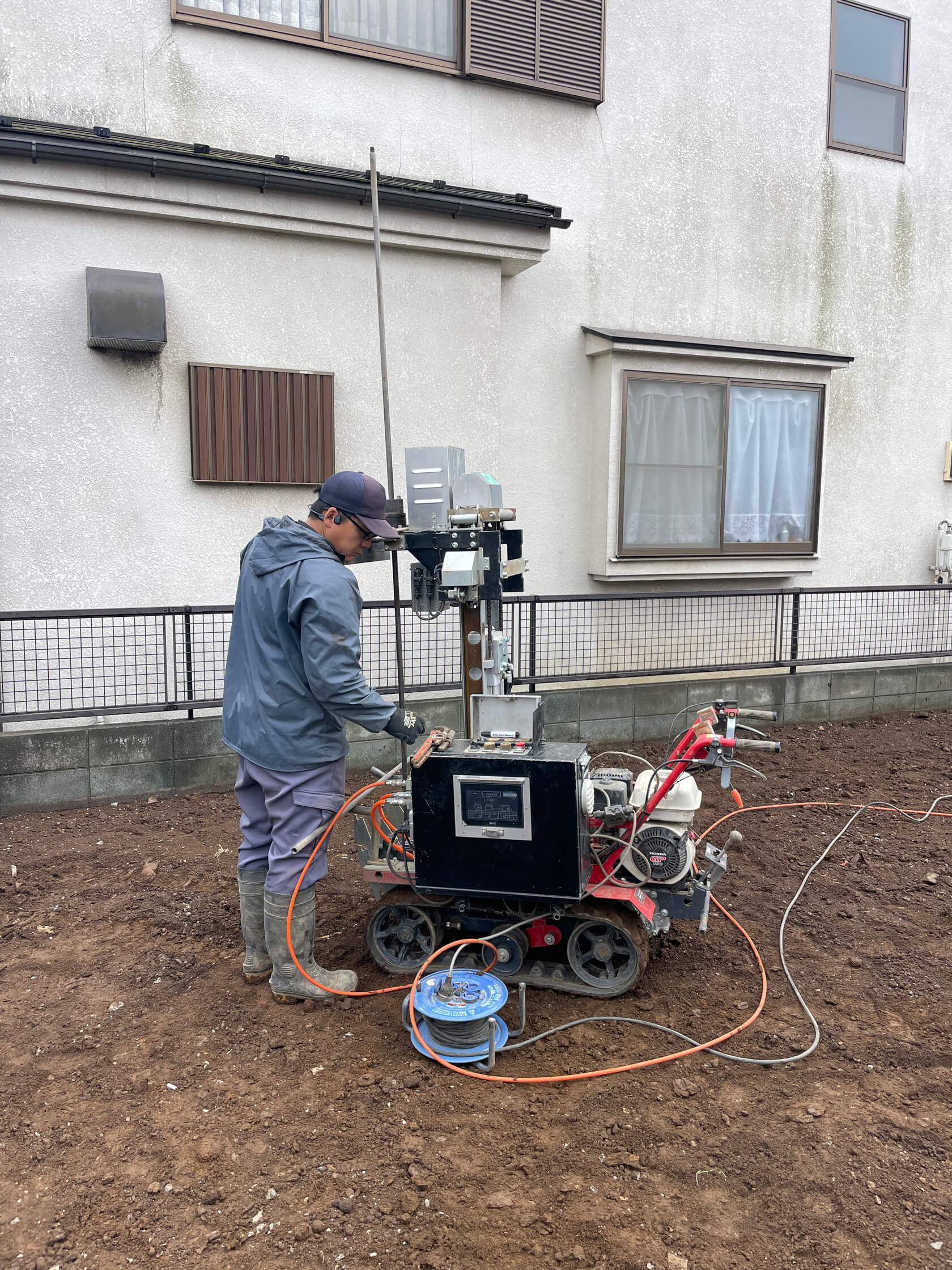 的場の家　地盤調査と地鎮祭を行いました